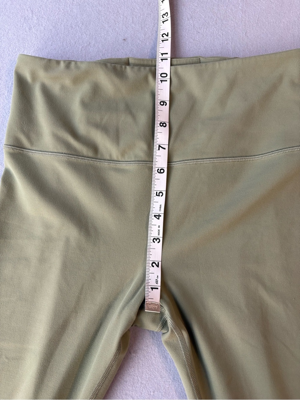 Athleta Ultra High Rise Elation 7/8 Tight Eucalyptus Sage Green Seamless Sz M - Picture 8 of 12
